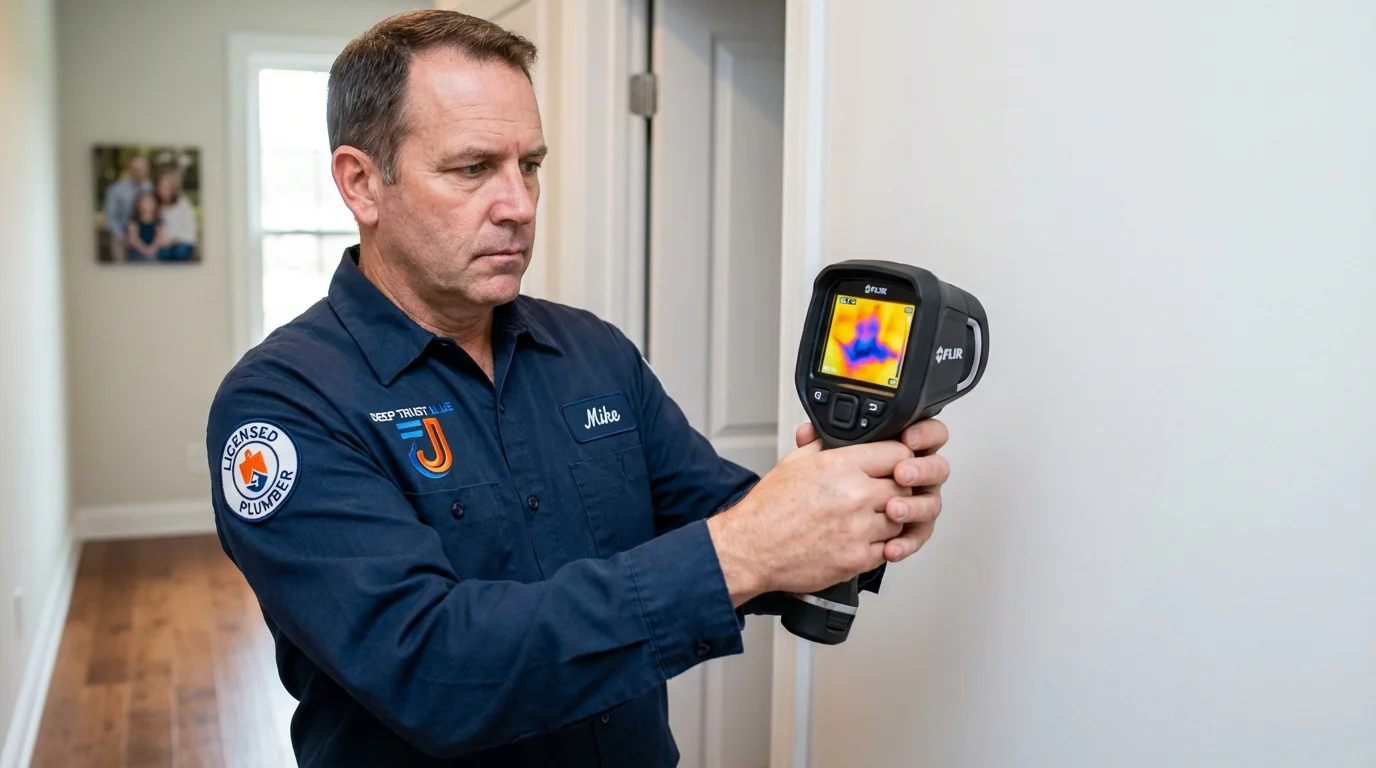 Thermal imaging leak detection by Johns Plumbing LLC in West Chatham